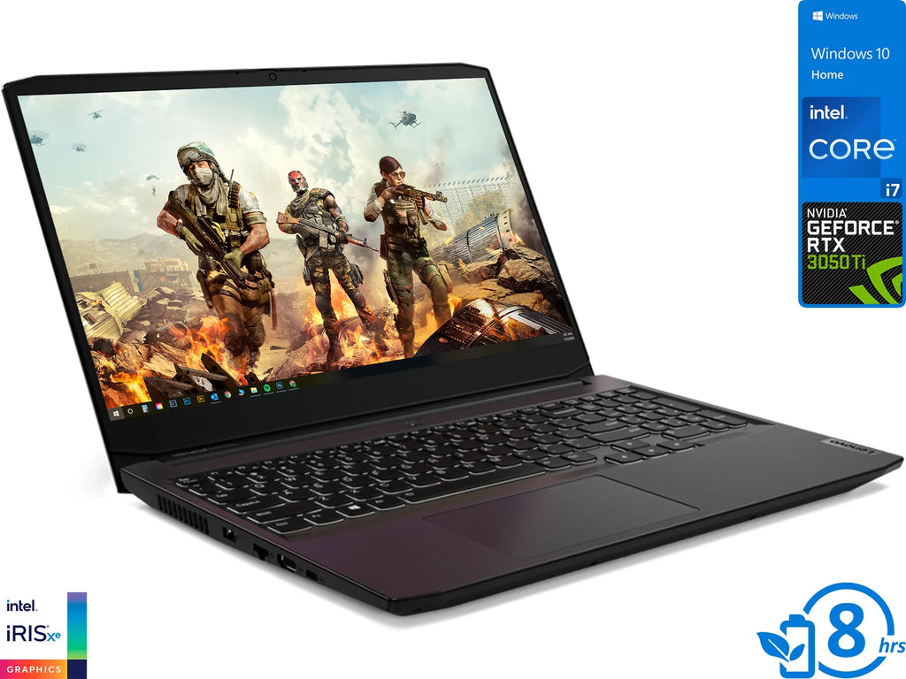 Lenovo IdeaPad 3i Gaming Laptop, 15.6" 120Hz FHD Display, i7-11370H Upto 4.8GHz, 8GB RAM, 256GB NVMe SSD + 1TB HDD, NVIDIA GeForce RTX 3050 Ti, HDMI, Windows 10 Home (82K10003US)
