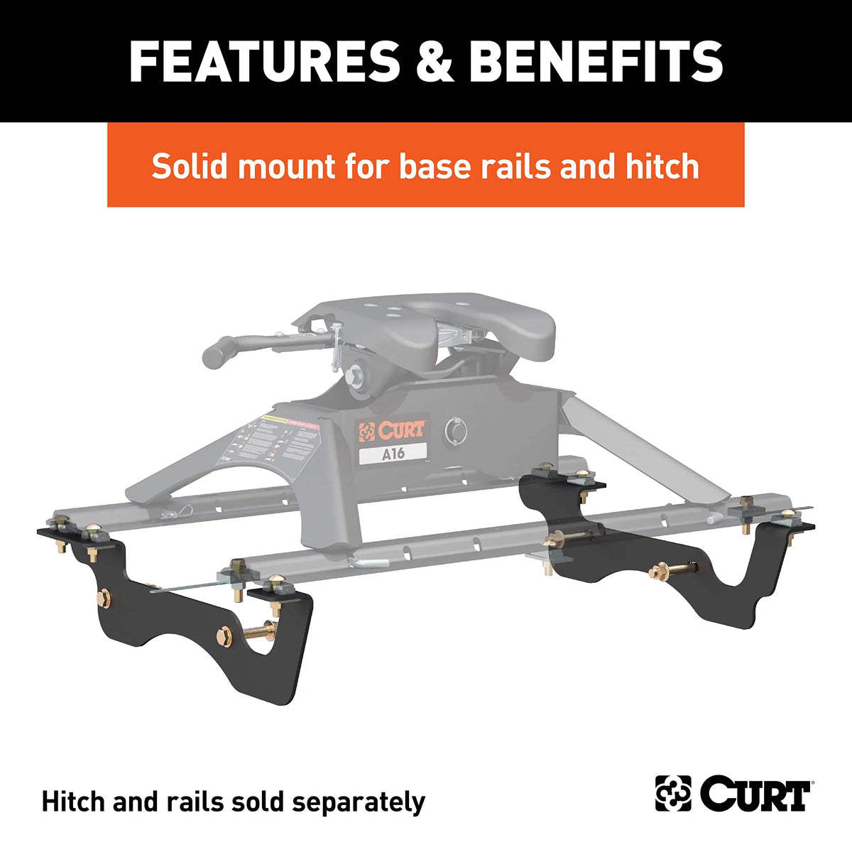 Curt Manufacturing 16431 Custom 5th Wheel Brackets, 19-22 Ford F-250/350/450