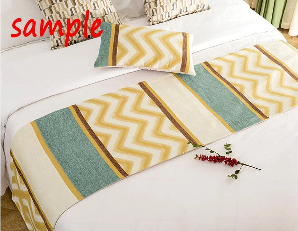 GCKG Ocean Bed Runner, Underwater World Sea Turtle and Coral Reef Bed Runners Scarves Bed Decoration 20x95 inch