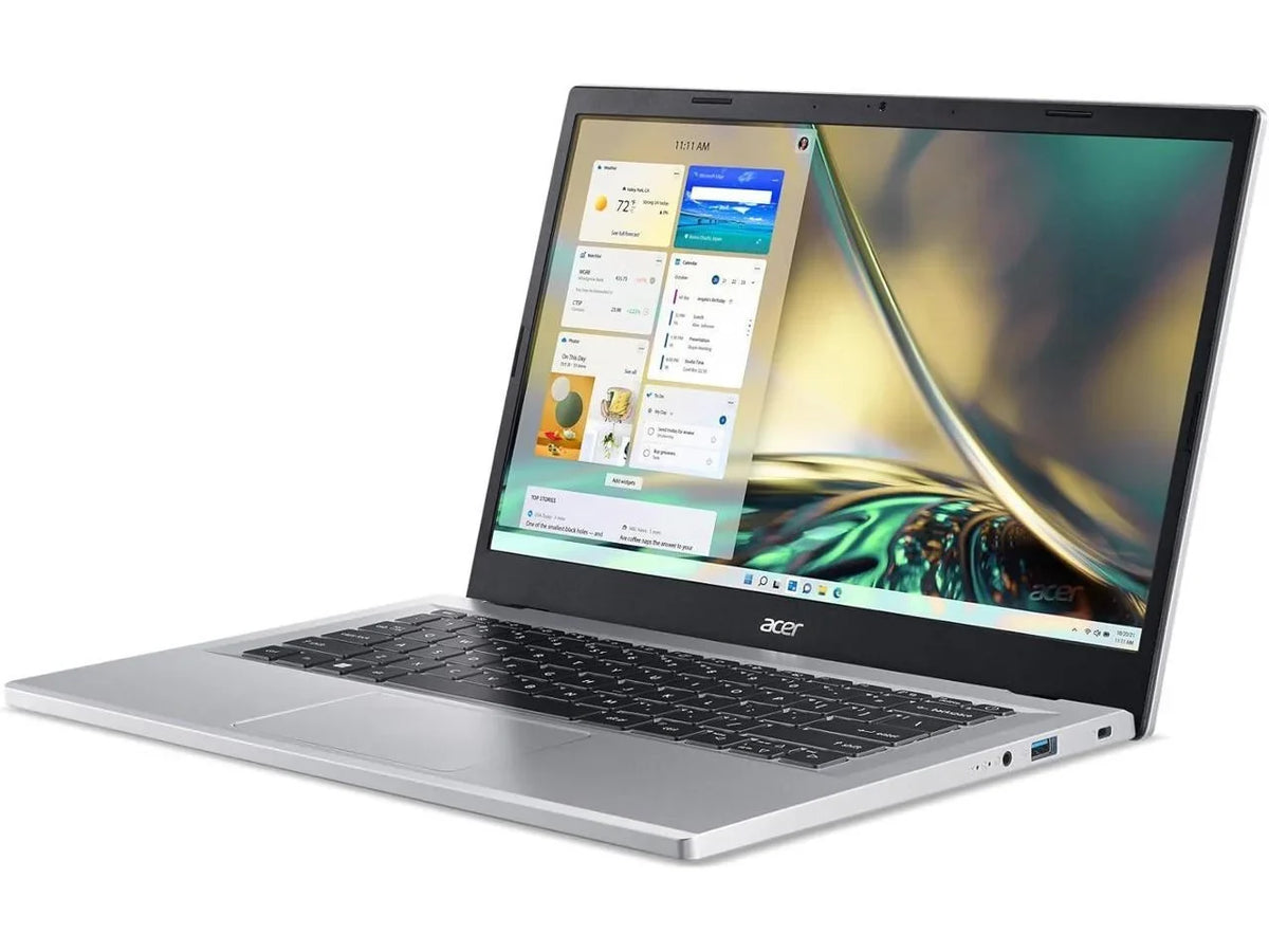 Acer Aspire 3 14 A314-36P - i3 - N305 - Win 11 Home in S mode - UHD Graphics - 8 GB RAM - 128 GB SSD - 14" IPS 1920 x 1080 (Full HD) - Wi-Fi 6 - pure silver - kbd: US Intl