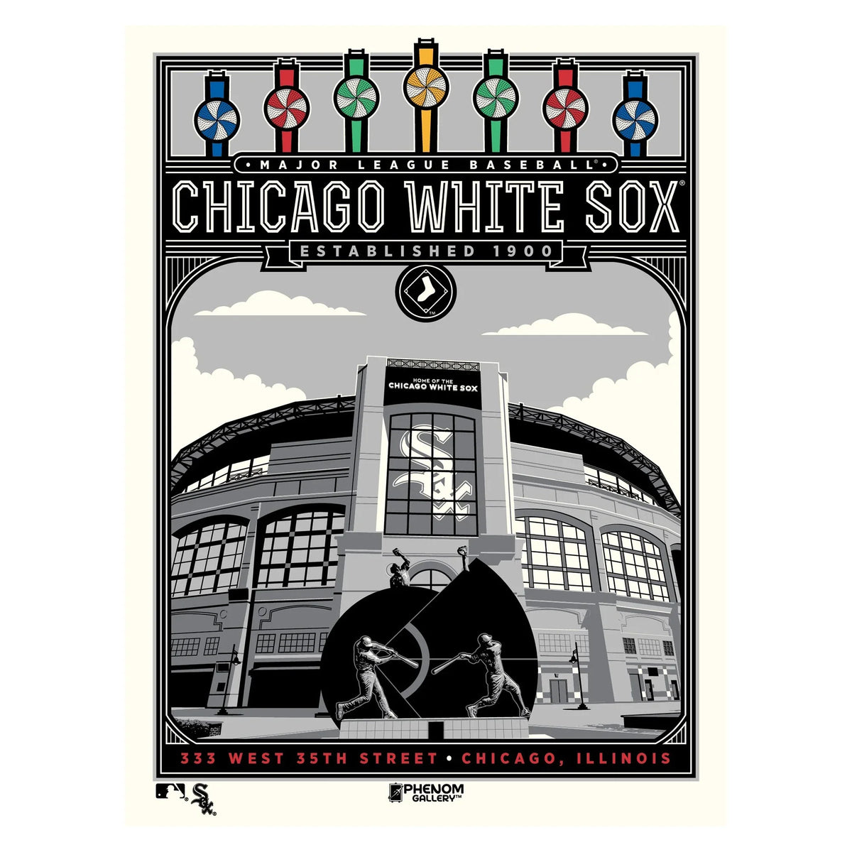 Phenom Gallery Chicago White Sox 18" x 24" Stadium Serigraph