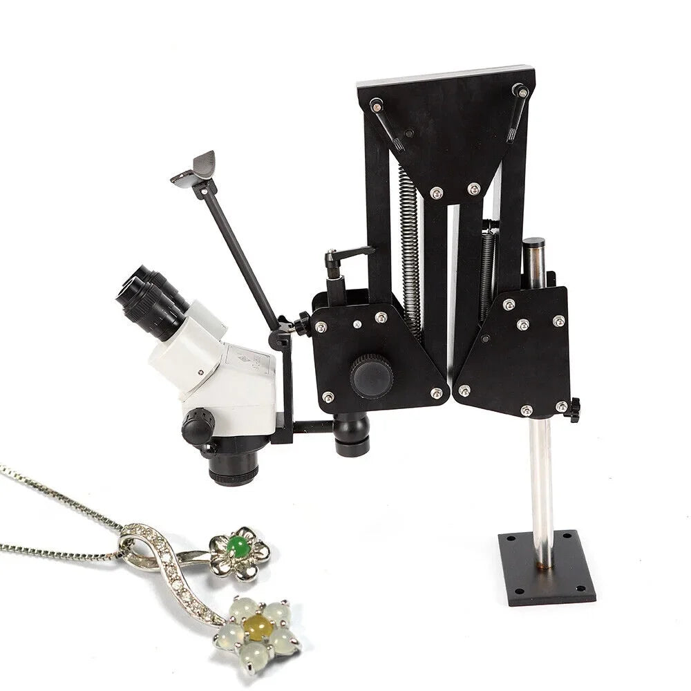 ZhdnBhnos Multi-Directional Microscope Micro Inlaid Mirror Stand with Spring Bracket Gem Diamond Setting Machine Jewelry Making Tool