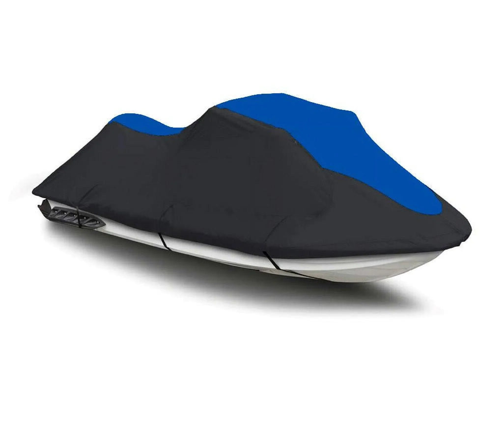 BLACK / BLUE HEAVY-DUTY, 600 DENIER Coating Fitting for Kawasaki Ultra 250X 2007 2008 Jet Ski PWC Watercraft Coating