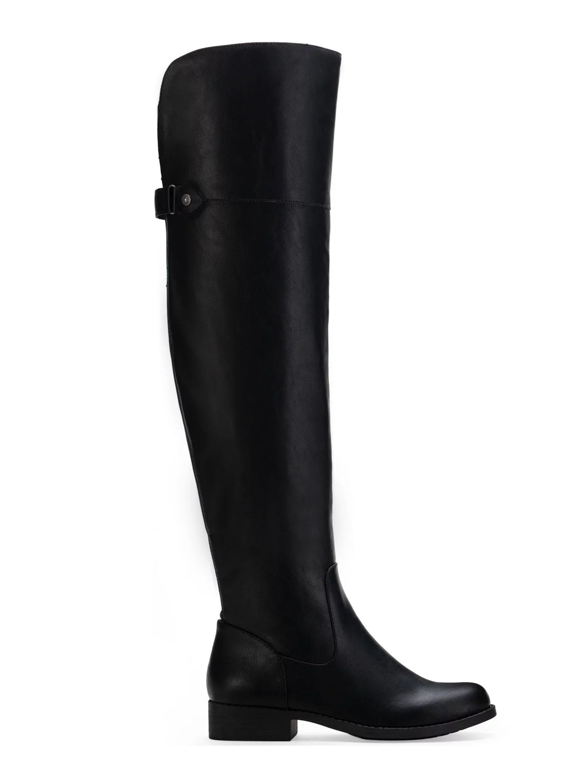SUN STONE Womens Black Cushioned Gore Stretch Slip Impervious Allicce Round Toe Block Heel Zip-Up Dress Boots Shoes 7.5 M