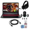 Acer Nitro 5 15.6-Inch 144hz IPS Gaming Laptop + High Caliber 6ft HDMI Cable + LCD Screen Cleaner + Wired Stereo Gaming Headset + Gaming Mouse