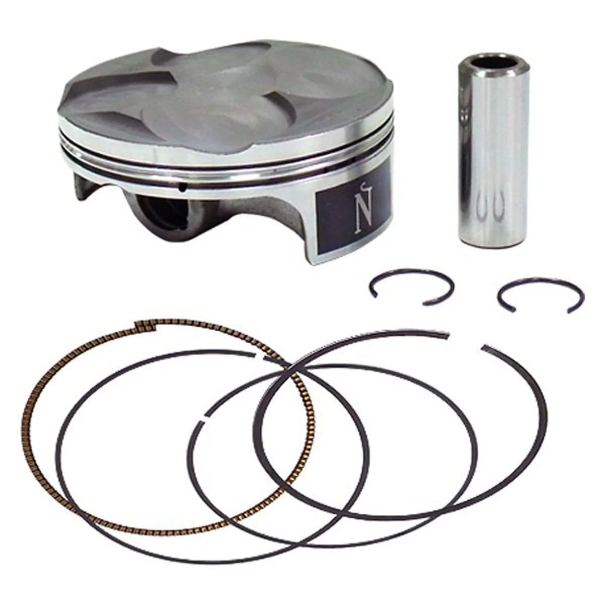 Namura Technologies FX-10035-C Piston Kit - 0.02mm Oversized to 77.98mm, 13.2:1 Compression