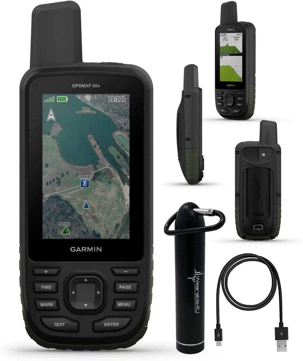 Garmin GPSMAP 66s Rugged Multisatellite GPS Handheld 3" with Power Bank