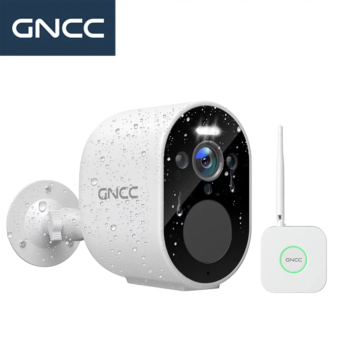 Wireless Outdoor Security Camera,1080P Surveillance Camera, IP66 Waterproof,Color Night Vision, Sound Light Alarm, Storage up to 128GB, 1 Cam with Hub