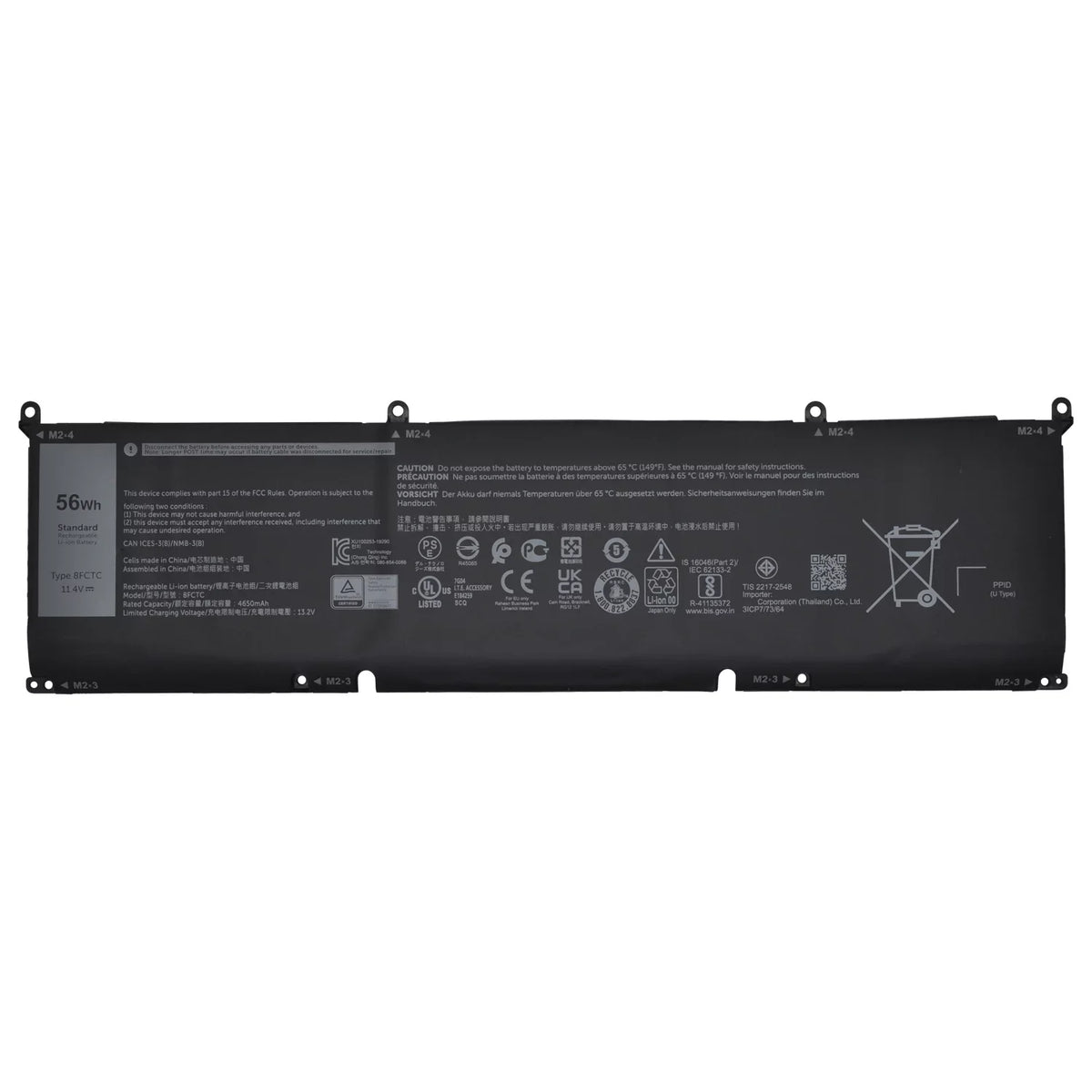 New 8FCTC Laptop Battery for XPS 15 9500 Precision 5550 Alienware M15 R3 R4 M17 R3 R4 Series Notebook 69KF2 08FCTC 70N2F 070N2F 0P8P1P 0DVG8M 0M59JH 11.4V 56Wh 4650mAh