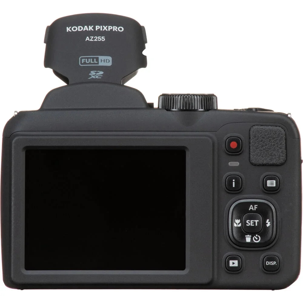 Kodak PIXPRO AZ255 Digital Camera (Black) + Spider Tripod + 1 Yr Warranty - 64GB