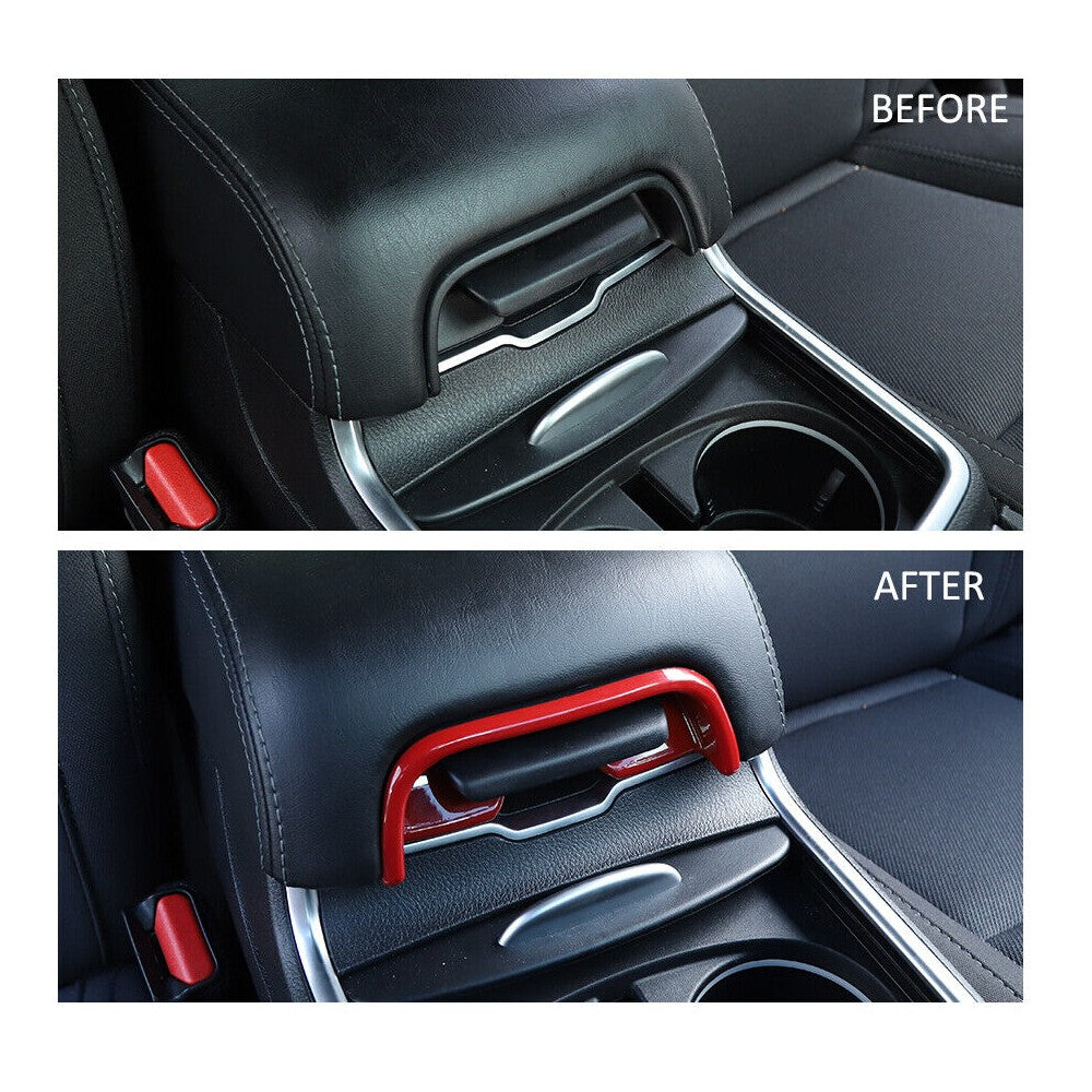 Teledu ABS Red Center Console Armrest Button Trim , 2pcs m