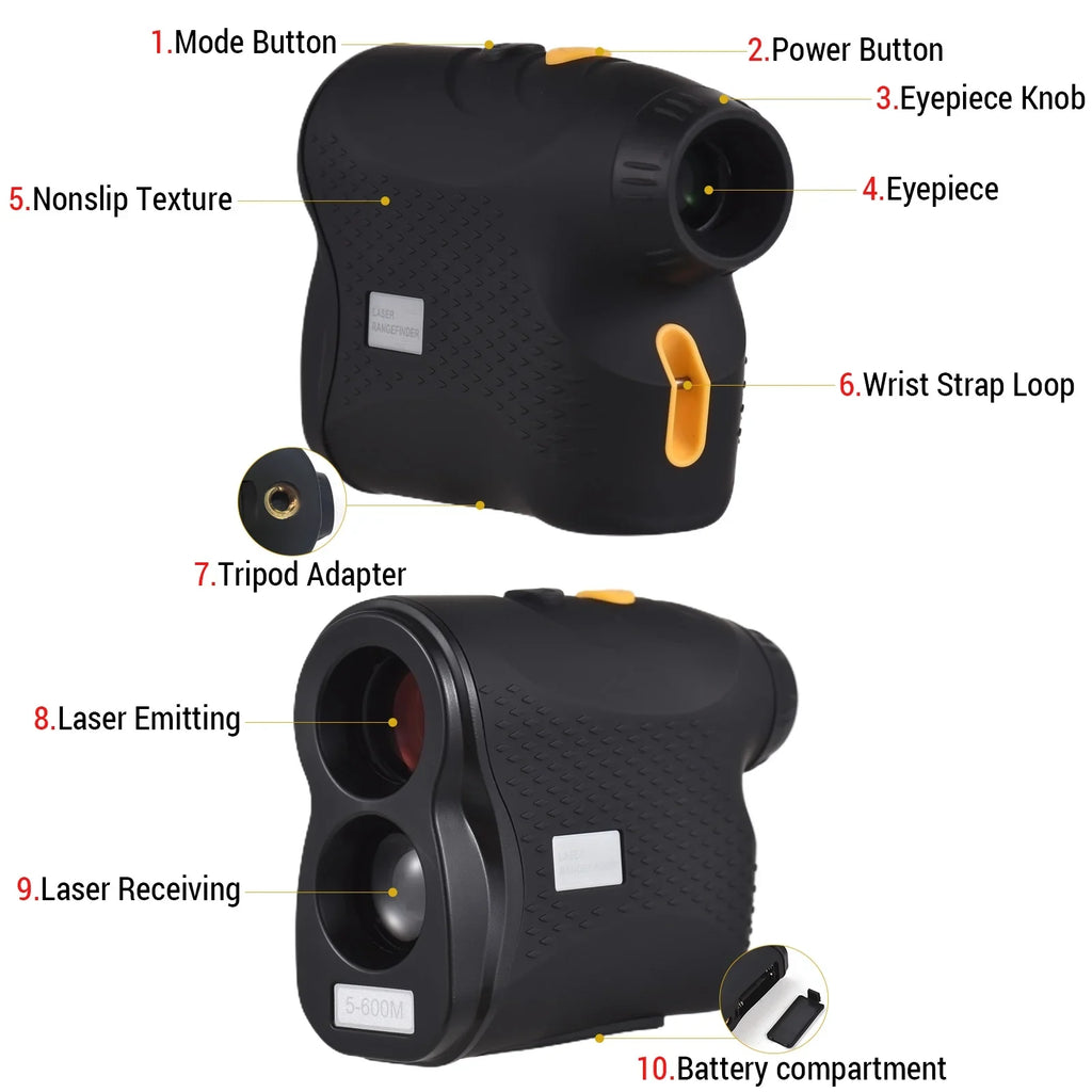moobody Digital Measurement Rangefinders, Monocular Telescope with 600M / 800M / 1000M , Perfect for