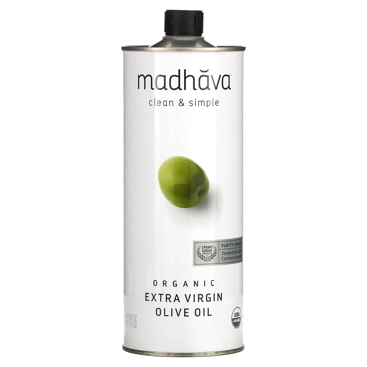Madhava Natural Sweeteners Organic Extra Virgin Olive Oil, 33.8 fl oz