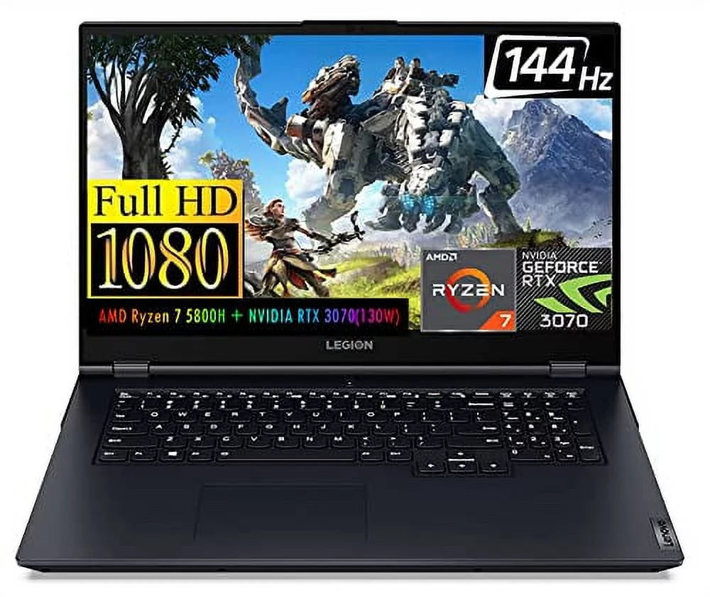 Lenovo Legion 5 Gen 6 Gaming Laptop, 17.3" FHD IPS 144Hz Display, AMD Ryzen 7 5800H, NVIDIA GeForce RTX 3070(TGP 130W), Dolby Vision, Type-C, Win 10 Free Upto 11 (16GB RAM | 1TB PCIe SSD)