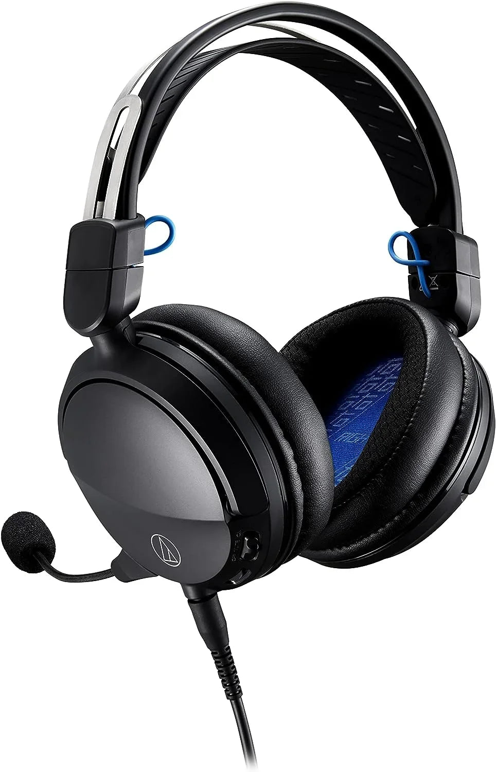 Audio Technica ATH-GL3BK Closed-Back Wired Gaming Headset - Black/Blue with an Additional 2 Year Coating by Epic Protect (2022)
