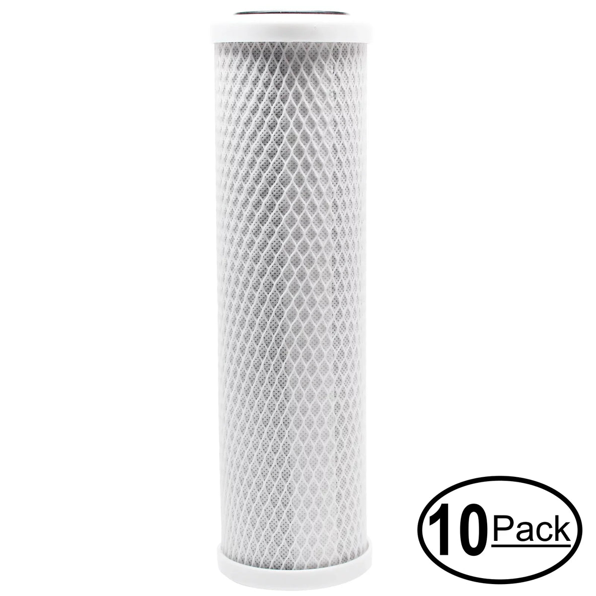 10-Pack Replacement for PurePro FS-8000 Activated Carbon Block Filter - Universal 10 inch Filter for PurePro Aquarium RO/DI System - Denali Pure Brand
