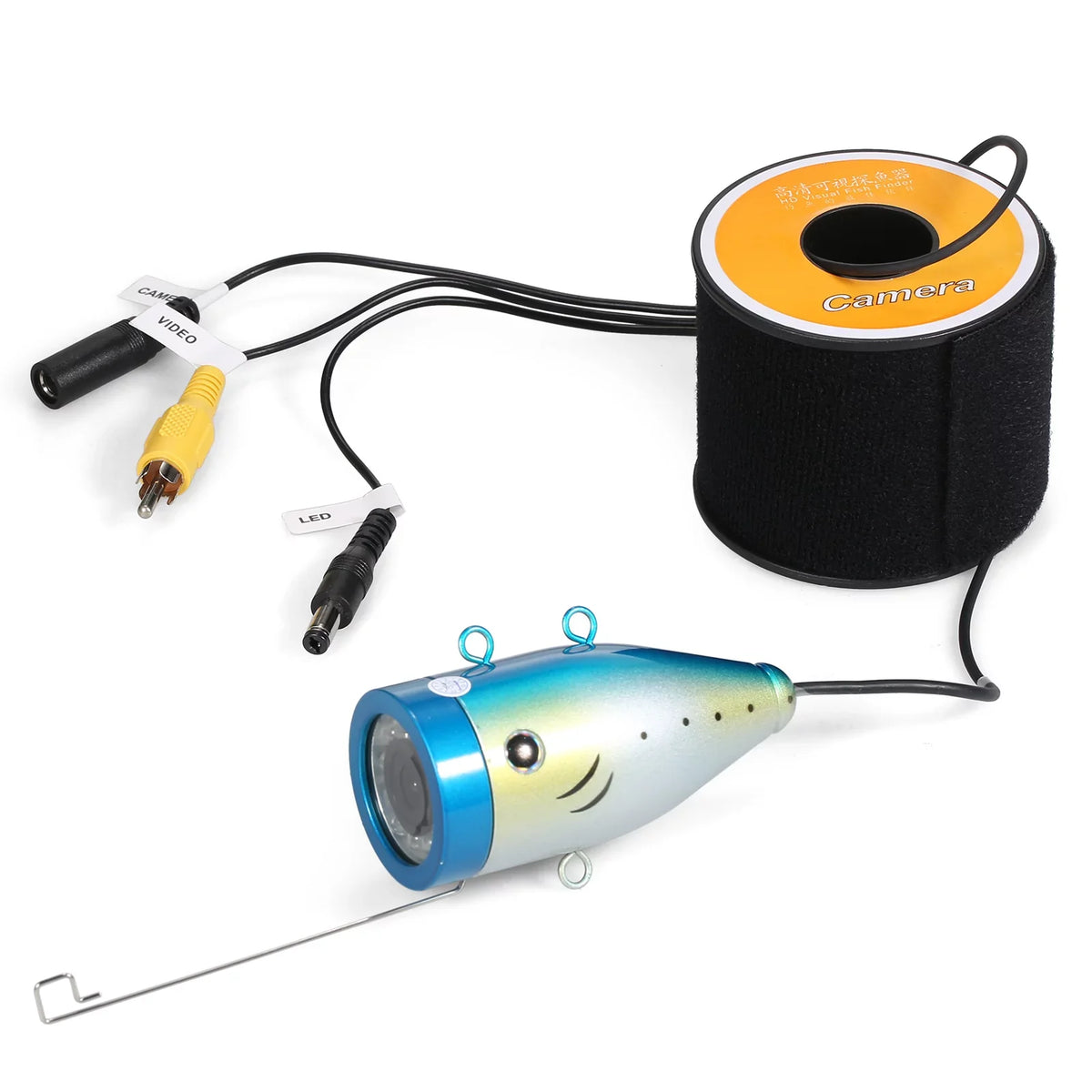 moobody Underwater Fishing Camera Fish Finder with 12LEDs 7Inch/9Inch LCD Display 15M/30M/50M Cable IP68 Waterproof for Sea Lake Vessel Ice Fishing