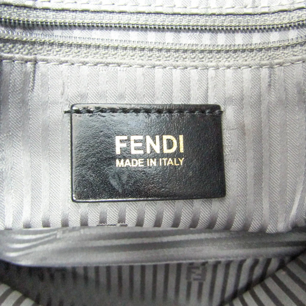 Pre-Owned Fendi Big Mamma Bucket 8BR638 Women's Leather Shoulder Bag Gray (Good)