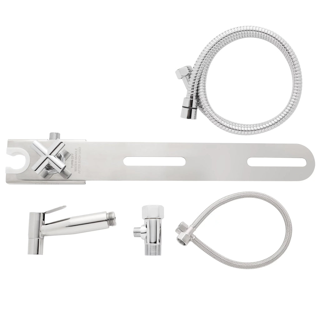 Brondell CleanSpa Luxury Hand-Held Bidet Sprayer and Holster with Integrated Shut off, Stainless Steel