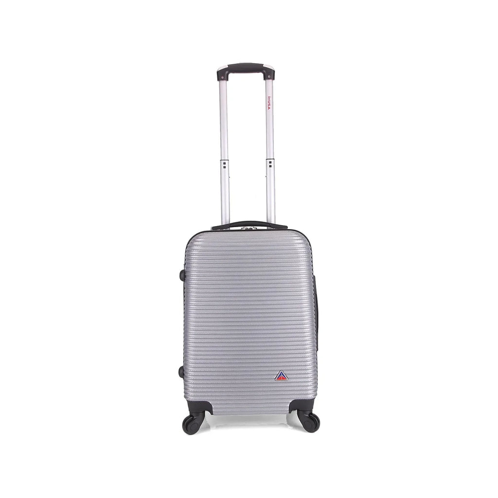 InUSA Royal Plastic Carry-On Luggage Silver (IUROY00S-SIL)