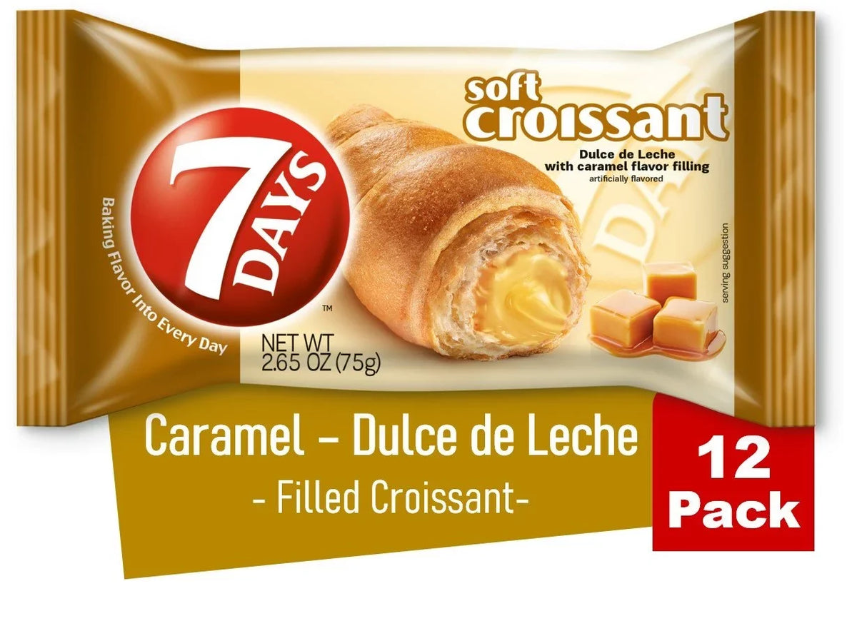 7Days Soft Croissant, Caramel (Pack of 12)