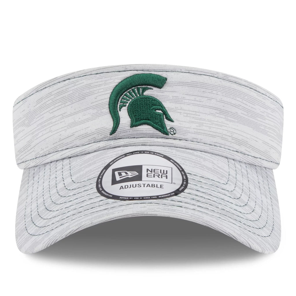 Men's New Era Gray Michigan State Spartans Logo Adjustable Visor - OSFA