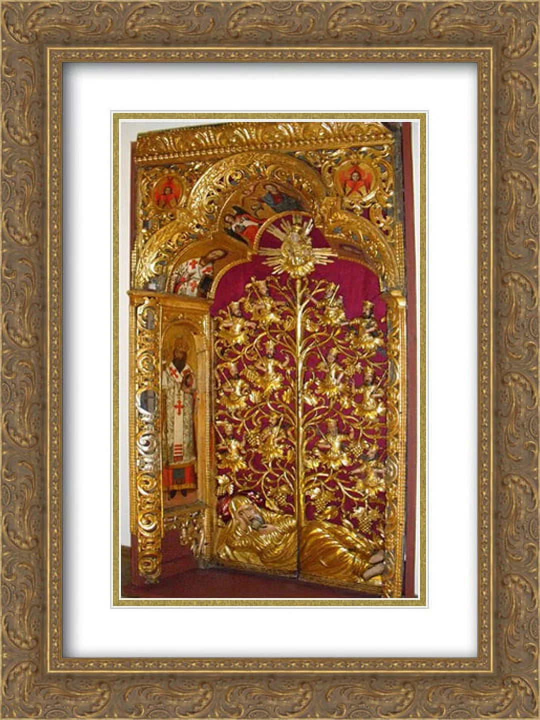 Ivan Rutkovych 2x Matted 18x24 Gold Ornate Framed Art Print 'Royal Gates of the Zhovkva iconostasis'