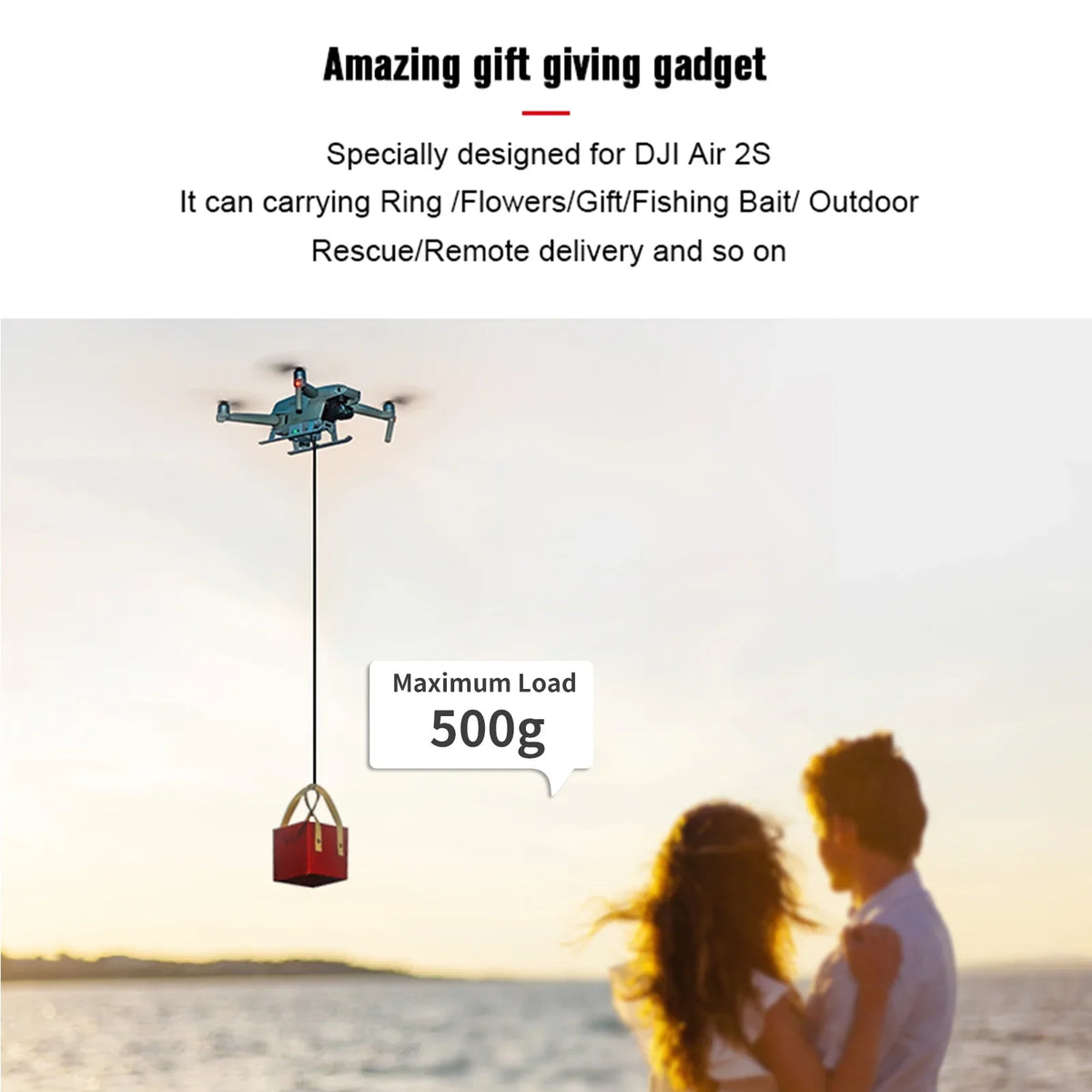 Transport Dispenser,Bait Payload Mavic Air 2s/ Mavic Air 2 Drop Matching With Rescue Proposal And Drop Suitable Professional And Drop Bait With Air 2s/ Mavic 2 Bait Huiop Ziem