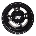 4/156 ITP SS112 Alloy Sport Wheels 10X5 3.0 + 2.0 Black for Yamaha YFZ 450 2004-2009
