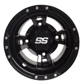4/156 ITP SS112 Alloy Sport Wheels 10X5 3.0 + 2.0 Black for Yamaha YFZ 450 2004-2009