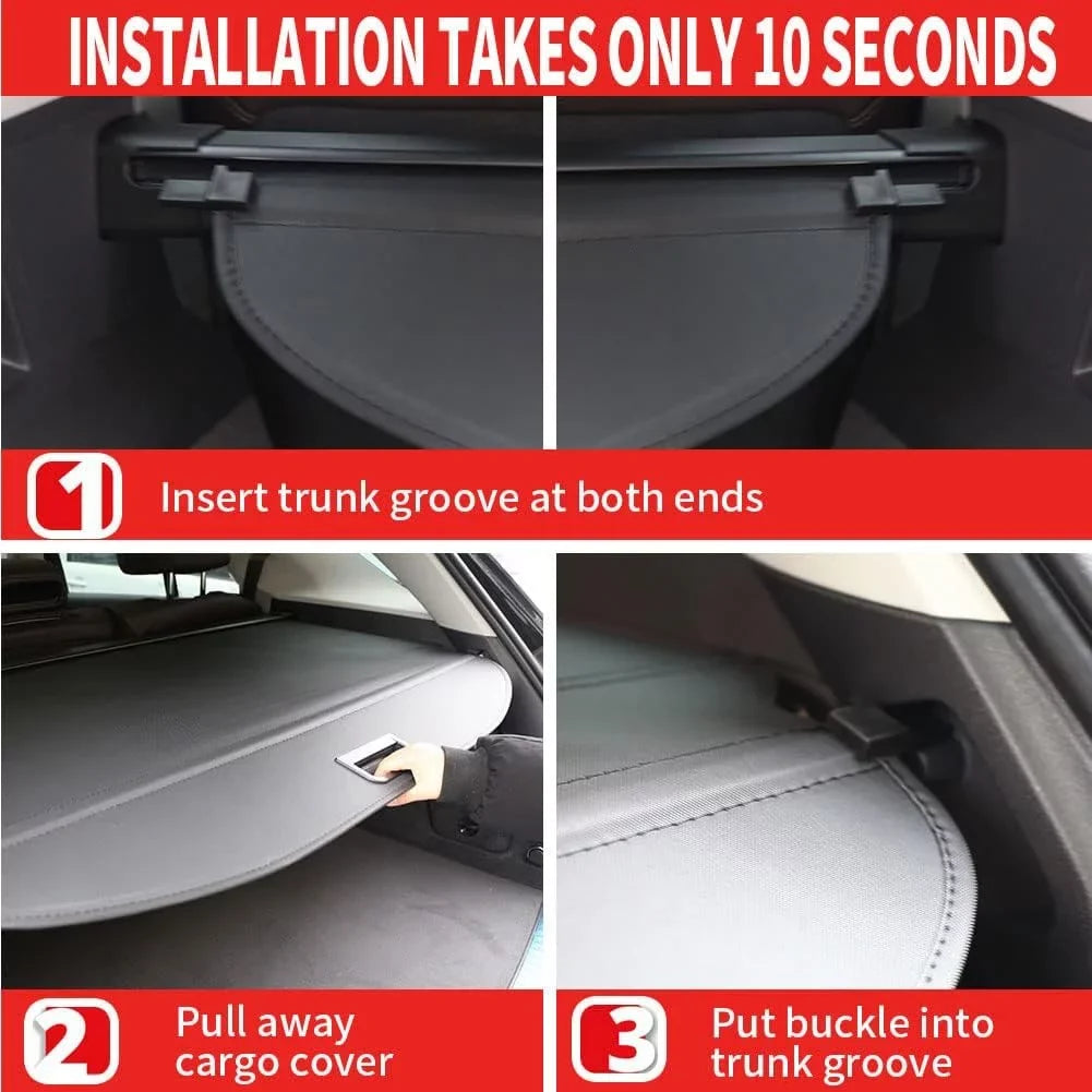 Fit 2010-2014 Subaru Outback Retractable Cargo Coating for 2010 2011 2012 2013 2014 Subaru Outback Manual Tailgate Wagon Accessory Rear Trunk Privacy Shield Shade, Black