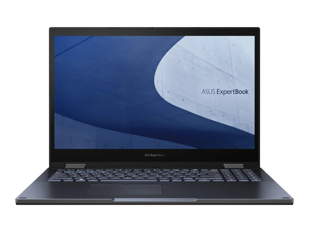 ASUS ExpertBook B2 Flip B2502FBA-XS74T - Flip design - i7 - 1260P / up to 4.7 GHz - Win 11 Pro - Iris Xe Graphics - 16 GB RAM - 512 GB SSD NVMe - 15.6" touchscreen 1920 x 1080 (Full HD) - Wi-Fi 6E - star black (LCD Shield star black