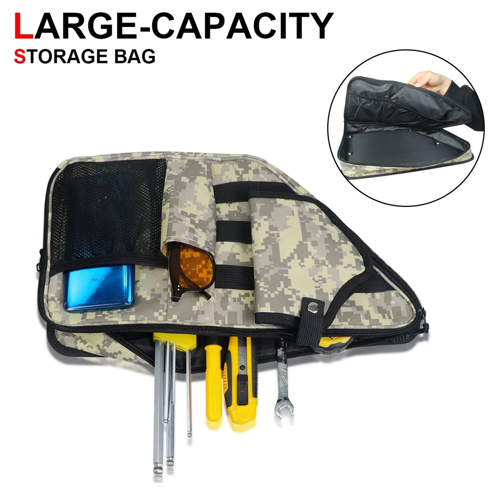 KOLEMO Front Storage Bags Door Net Pocket Organizer For 2021-2023 Ford Bronco 2/4 Doors