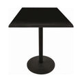 42 in. Black Table with 30 x 30 in. Indoor & Outdoor Black Steel Square Top