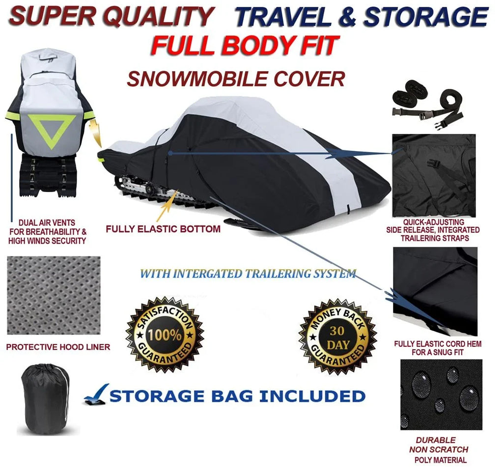 600 Denier Full Fit Snowmobile Travel and Storage Coating Matching for the 2006-2007 Ski Doo Bombardier Model GSX Limited 800 HO Snowmachine Sled.
