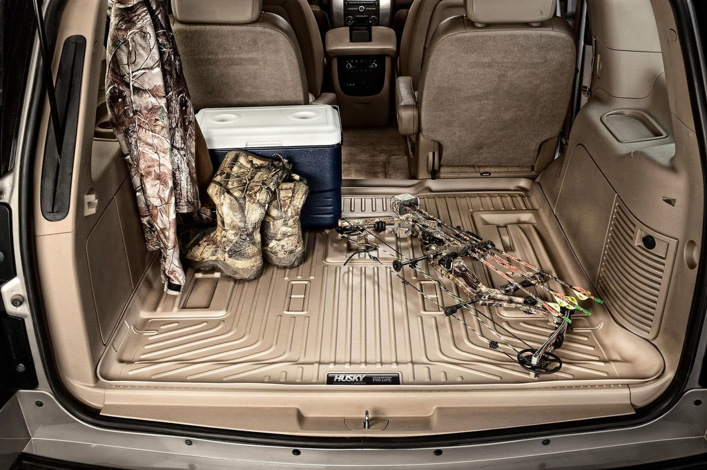 Husky by RealTruck Cargo Liner Behind 3rd Seat Fitting with 15-19 Escalade ESV/Suburban Suitable with select: 2015-2020 Chevrolet Suburban, 2015-2020 GMC Yukon XL