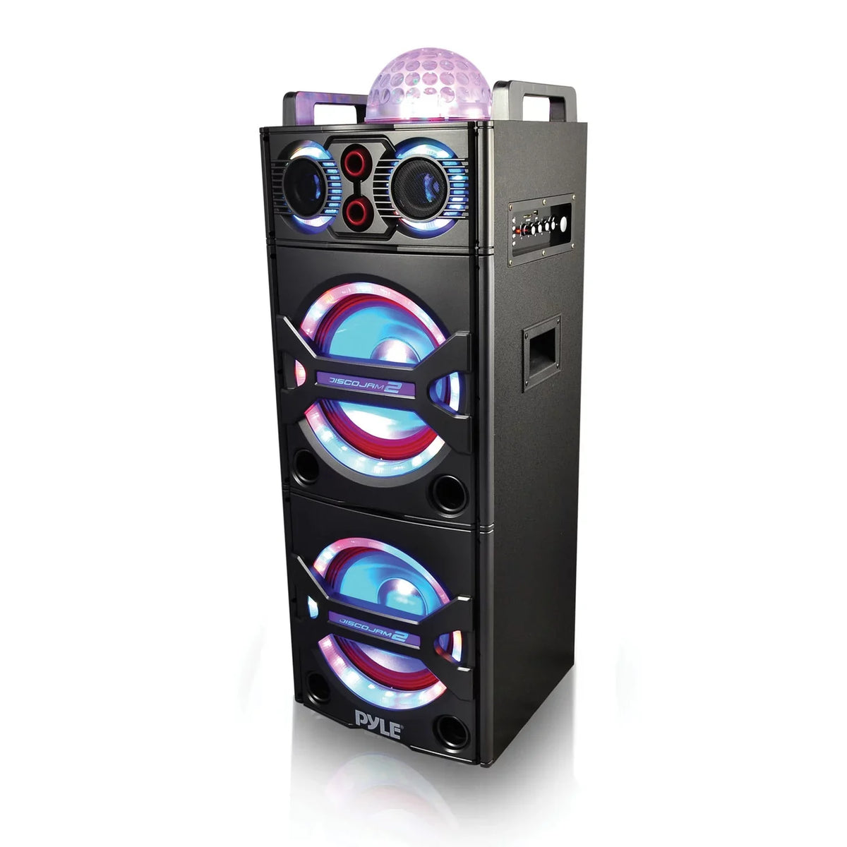 Pyle PSUFM1043BT Portable Bluetooth Speaker System with Flashing Party Lights