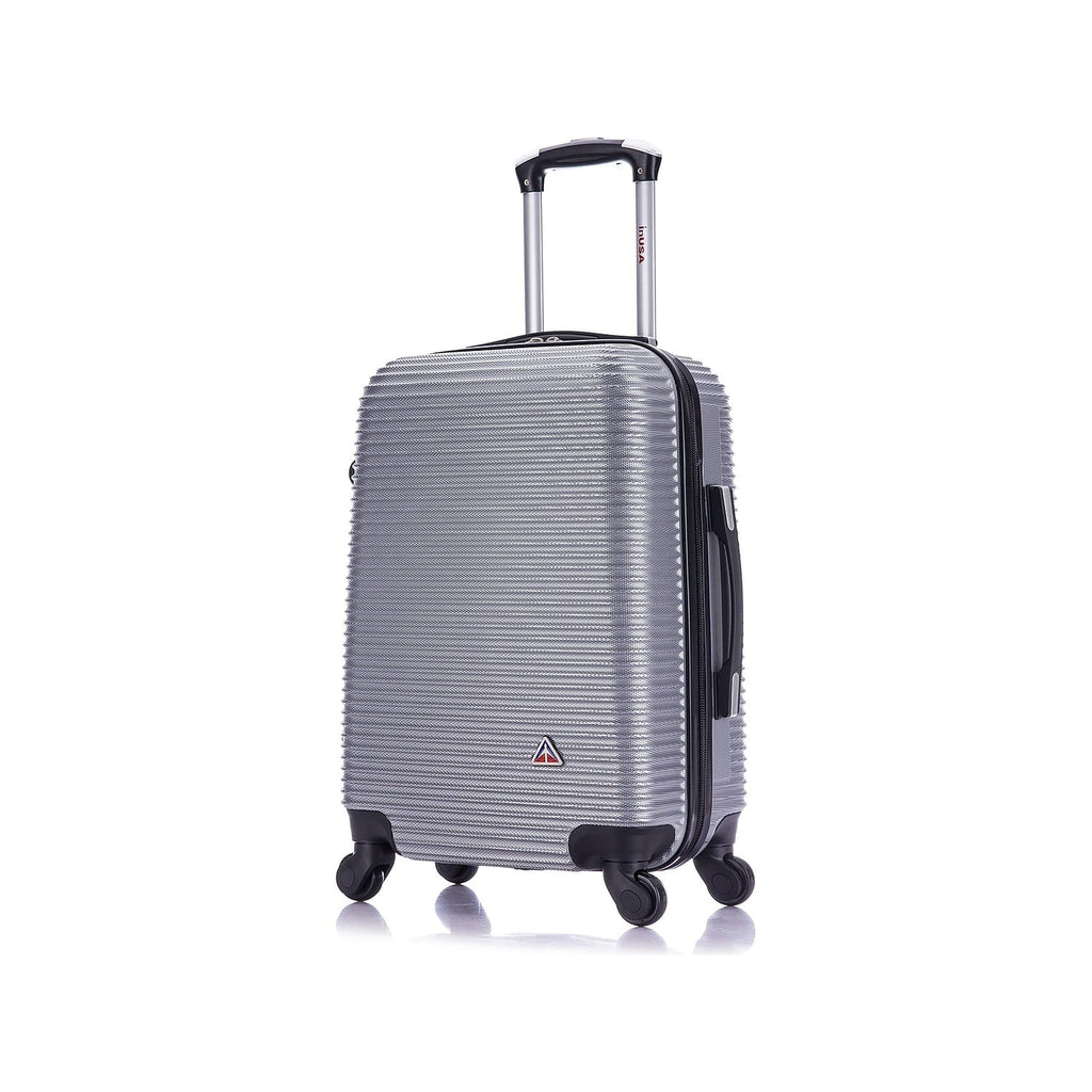 InUSA Royal Plastic Carry-On Luggage Silver (IUROY00S-SIL)