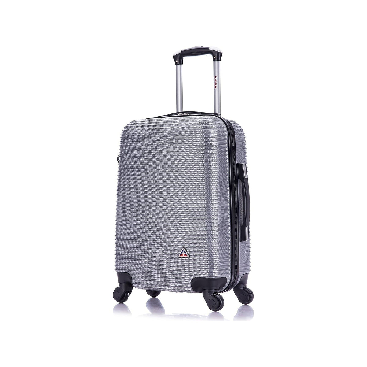 InUSA Royal Plastic Carry-On Luggage Silver (IUROY00S-SIL)