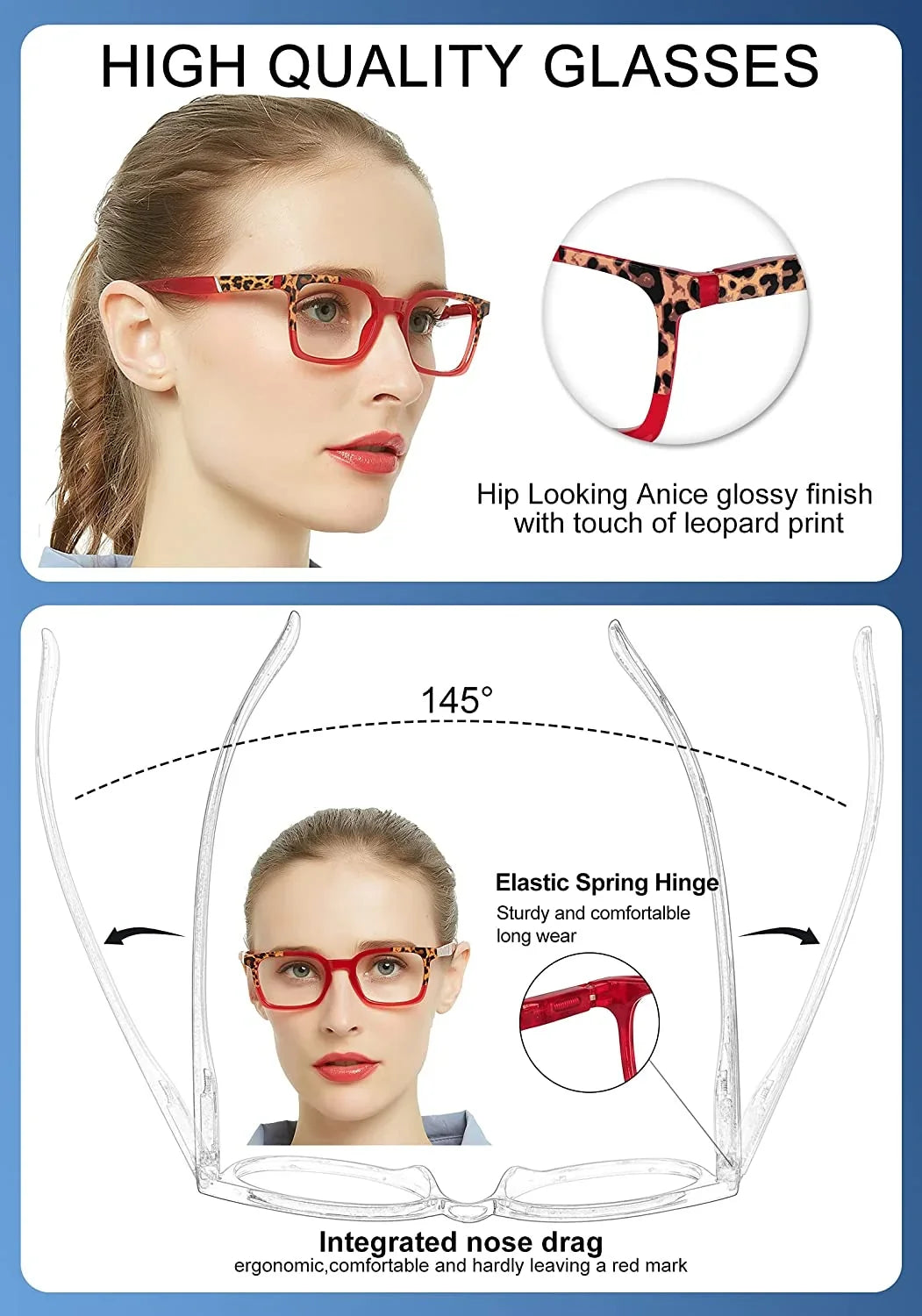 OCCI CHIARI Square Reading Glasses 3.50 Women Designer Readers 1.0 1.25 1.5 1.75 2.0 2.25 2.5 2.75 3.0 3.5 4.0 5.0 6.0