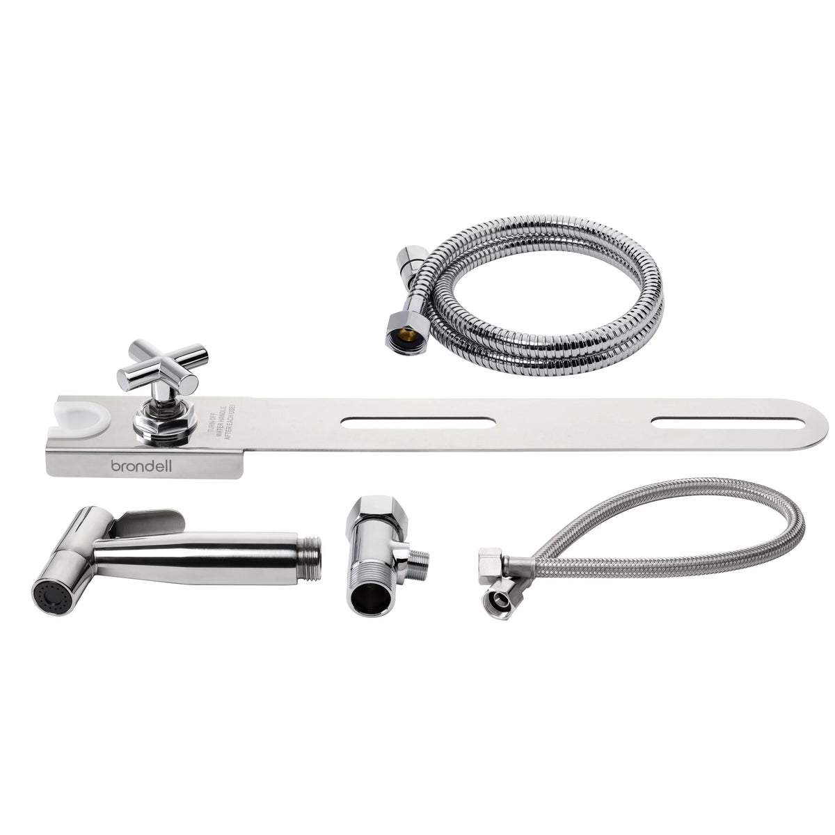 Brondell CleanSpa Luxury Hand-Held Bidet Sprayer and Holster with Integrated Shut off, Stainless Steel