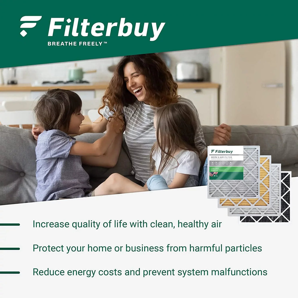 Filterbuy 23.5x23.5x1 MERV 11 Pleated HVAC AC Furnace Air Filters (4-Pack)