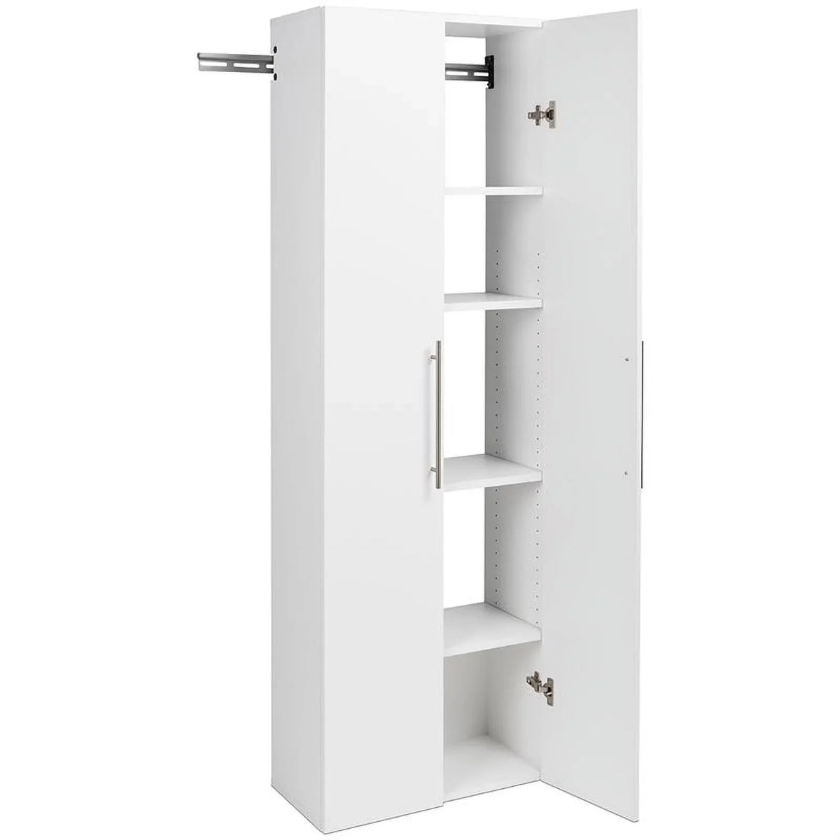 Pemberly Row 3 Piece 72" Large Wall Mounted Garage Cabinet Set in White