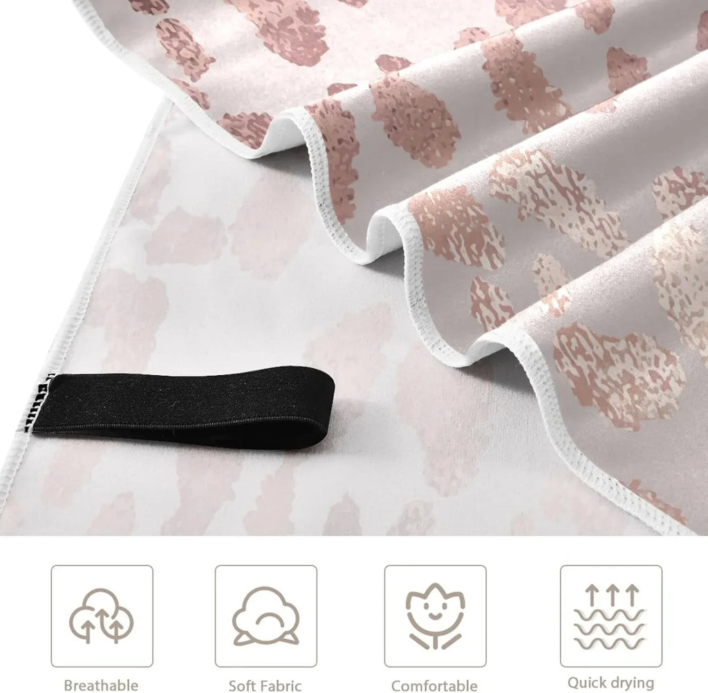 Bestwell Leopard Beach Towel Oversized Towel Blanket, Thin Lightweight Microfiber Sand Free Quick Dry Towel, 30”X60” Multipurpose Pool Bath Yoga Swim Shower Towel