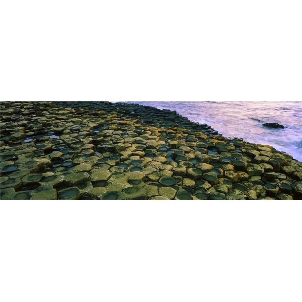 Giants Causeway Co Antrim Ireland - Area Designated A Unesco World Heritage Site with Basalt Columns Poster Print by The Irish Image Collection - 34 x 11