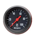 2" Mechanical Oil Pressure Gauge 0-100 PSI Black / Black Bezel New Sunpro CP8216