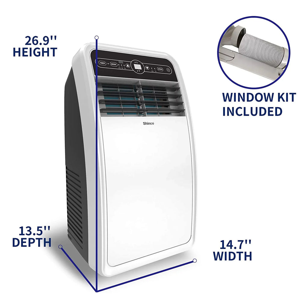 Shinco 8,000 BTU Portable AC Unit, Dehumidifier, and Fan for 200 SqFt Rooms