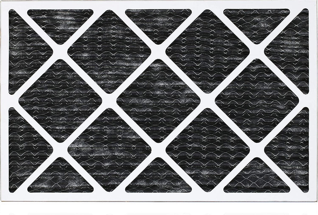 Filterbuy 12x20x1 MERV 8 Odor Eliminator Pleated HVAC AC Furnace Air Filters with Activated Carbon (2-Pack)