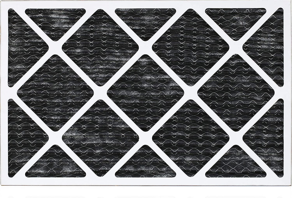 Filterbuy 18x30x1 MERV 8 Odor Eliminator Pleated HVAC AC Furnace Air Filters with Activated Carbon (3-Pack)