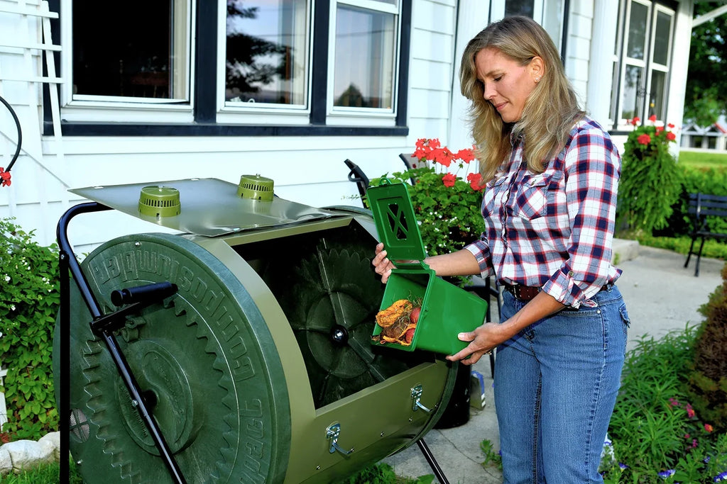 Mantis Compact ComposTumbler CT02001 Easy-to-Load Easy-to-Empty with No Bending - Sturdy and Strong Holds 88 Gallons, Low Cost Per Gallon